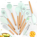 Durable 11Pcs Silicone Utensil Kit – Stylish, Safe, and Heat-Resistant