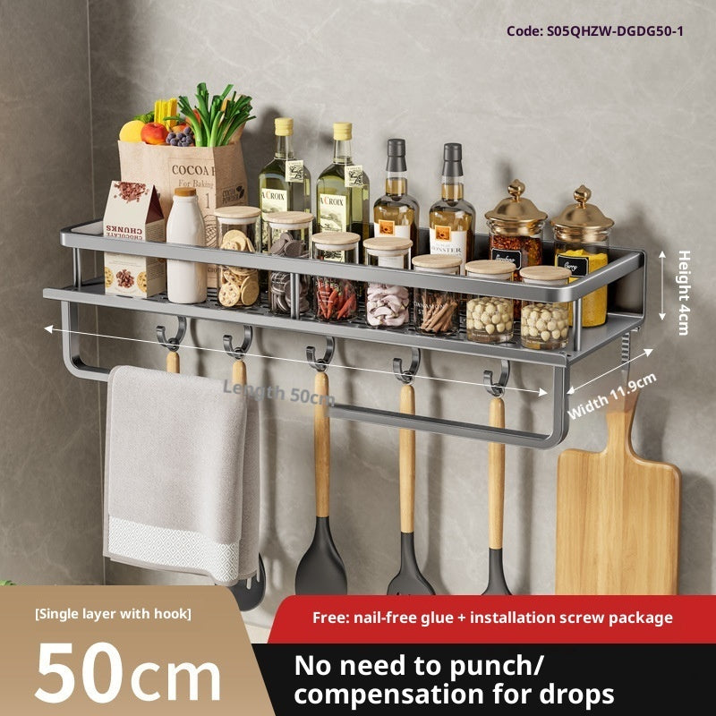 All-in-One Kitchen Wall Organizer for Seasoning & Essentials